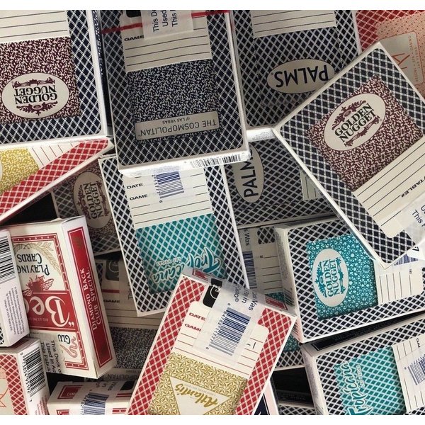 JUSTMIKEO 4 Random Las Vegas Casino Used Playing Cards Deck
