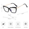 Jurchio Computer Reading Glasses Blue Light Blocking Readers for Women Cat Eye Lightweight Frame Eyeglasses Anti Glare Lens (Crystal Clear, 2.25)