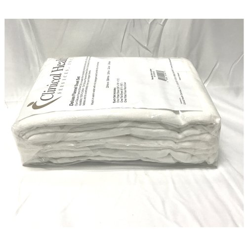 Deluxe Flannel Massage Sheet Set (White)