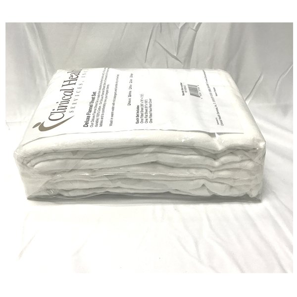 Deluxe Flannel Massage Sheet Set (White)