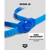 Arena Unisex Youth Spider Junior Swim Goggles Girls and Boys Ages 6 to 12 No Fog Non-Mirror Lens Easy to Adjust Strap No Leak, Black/White/Clear