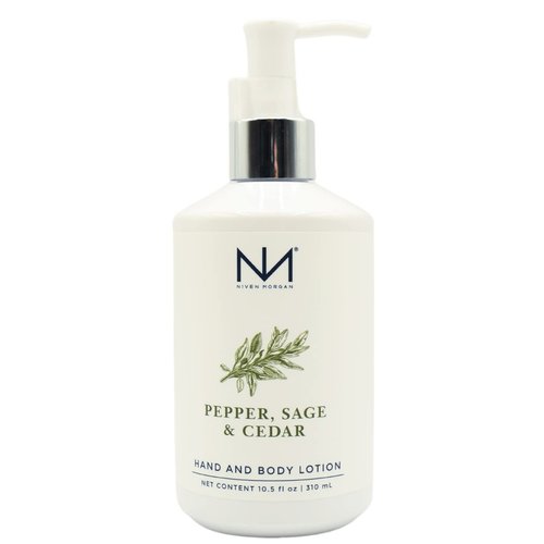 Niven Morgan Pepper, Sage and Cedar Hand and Body Lotion 10.5 fl oz 310 ml