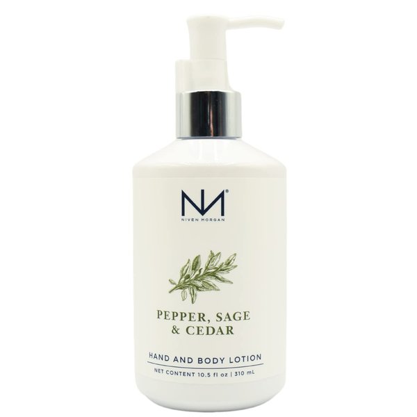 Niven Morgan Pepper, Sage and Cedar Hand and Body Lotion 10.5 fl oz 310 ml