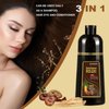 KOYSOY Dark Brown Hair Dye Shampoo 3 in 1，100% Covers Gray Hair，Hair Color Shampoo Can Avoid Going to the Salon to Dye Your Hair，Convenient and Effective Shampoo Hair Dye(500mL，17.6 Fl Oz)(Dark Brown)