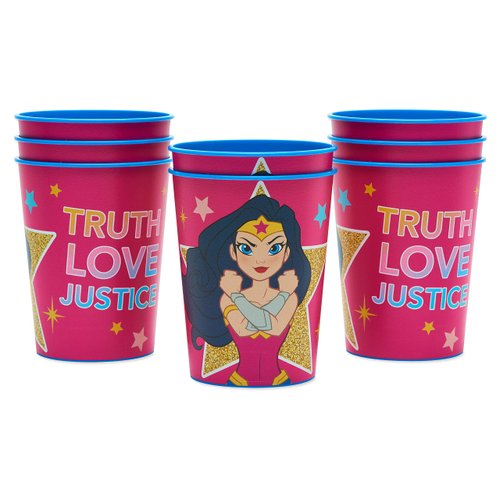 American Greetings Wonder Woman Party Supplies, 16 oz. Plastic Cups (8-Count)