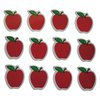 Novel Merk Red Apple Teacher Appreciation Small Refrigerator Magnets Set for Party Favors & Carnival Prizes Miniature Design (12 Pieces)