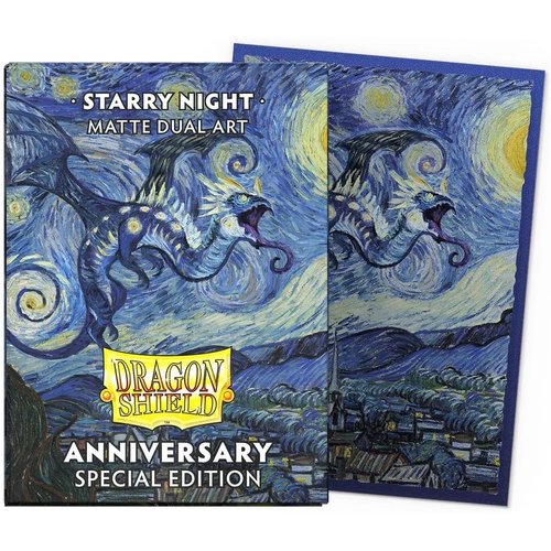 Dragon Shield Sleeves - Special Edition Matte Dual Art: Starry Night - 100CT Matte Dual Card Sleeves - Compatible with Magic The Gathering, Pokémon, and Yugioh TCG & LCG - Top Loader