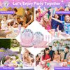 LMJUNZZ 120 Pieces Mermaid Scale Birthday Party Tableware Set - Includes Plates, Napkins, Forks - Ocean Themed Decorations for Girls Party - Ideal for 30 People