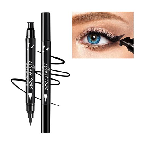Eyebrow Pencil Dual Ended Black Liquid Eyeliner Eye Stamp Eyeliner Natural Looking Brows Effortlessly and Stays on All Day Waterproof Black