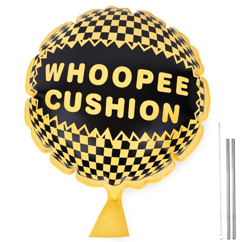 LovesTown Whoopee Cushion, Fart Pillow 10 inch Fun Toy Prank Toys for Kids Party Favors Yellow