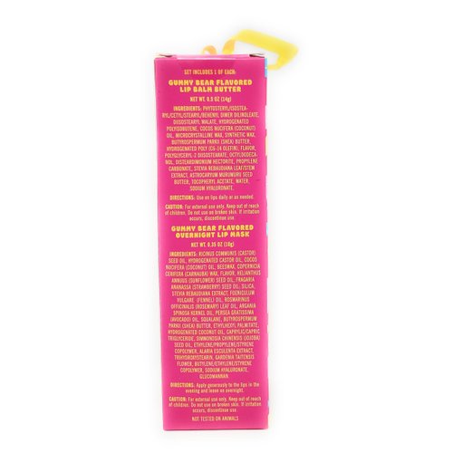 Limited Edition Gummy Bear Flavored Lip Balm Butter And Overnight Lip Mask Duo Set by Trader Joes