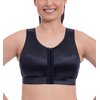 ENELL Women's Full Coverage High Impact Sports Bra (100) (US, Numeric, 5, Regular, Regular, Black)