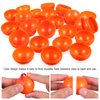 VOSAREA 25pcs 4cm Balls Plastic Hollow Bingo Balls Raffle Balls Round Vending Machine Capsules Game Balls Props for Party (Orange)