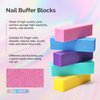 MelodySusie 16Pcs Professional Nail Buffer Kit,Nail Files and Buffers,Nail Buffer Block,Nail Brush, Nail File Buffers Kit for Natural Nails,DIY,Home Use,Salon（100/180 Grit）