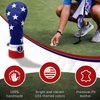 Pins & Aces USA Fairway Wood Head Cover - Premium, Hand-Made Leather 3W Headcover - American Pride Styled, Tour Quality Golf Club Cover - Style and Customize Your Golf Bag