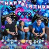 112PCS Video Game Birthday Party Decorations Set for Boy Gamer Birthday Party Favors Decor Happy Birthday Gaming Banner Backdrop Tablecloth Blue Balloon Arch Kit Cake Toppers Centerpiece Teen Supplies