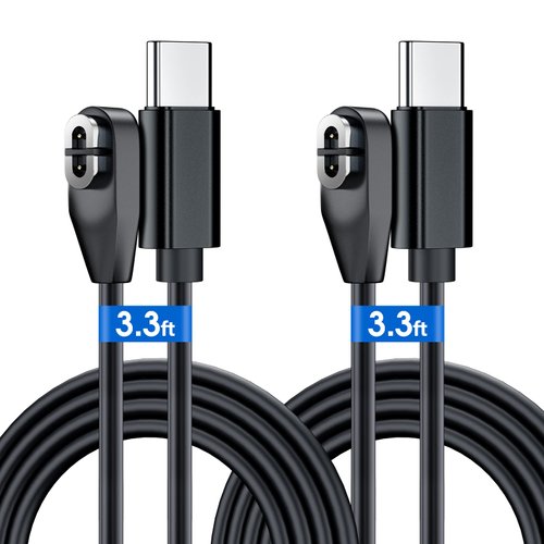 ANMONE Shokz Charging Cable USB C[2Pack 3.3ft] Aftershokz Headphones Charger Cord for Aeropex OpenRun, OpenRun Pro, OpenRun Mini & OpenComm Type C Magnetic Charge Replacement Cable