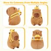 Ditucu Cute Capybara Plush with Bee Backpack Soft Capibara Stuffed Animals Plushies Toys Gifts for Kids Brown 9 inch