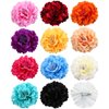 Amuhou Womens Rose Flower Hair Clip Flower Brooch for Bridal Headpiece,Flamenco Dancer (Peony 12 Pcs)