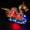DALDED LED Lighting Kit for Lego Auspicious Dragon, LED Light Compatible with Lego 80112 Building Block Models (Not Include Lego Set)