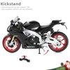 Risopen 1/12 Motorcycle Model Toy Mini Alloy Metal Diecast Motorcycle Model Black Motorcycle Model Toy Sport Motorcycle Racing Model Collection Gift for Men Kid Boy (RSV4 RR1000)