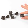 AncientDeer DND Dice Set 7 Pieces D&D Pure Copper Hollow Polyhedral DND Dice W/Gift Box & Dice Bag for DND Game RPG Explorers Savage World and Table Games DND Dungeons and Dragons Role Playing Games