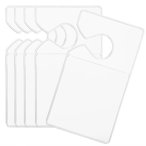 DSLSQD 5 Pcs Clear Parking Permit Holder, 77x127mm Parking Permit Hang Tag Holder Car Vertical Parking Lot Pass Rear View Mirror Hanger Temporary Parking Passes for Car Truck or Enterprises Office