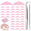 162 Pcs Eyelash Lift Kit, 50 Lash Lift Pads Silicone Eyelash rods, 1 Eyelash Separator Tool, 60 Eye Pads for Lash Extensions, Curved Lash Tweezers & 50 Micro Cotton Swabs