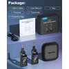Wireless Guitar System 2.4GHz with 6 Channels Rechargeable Audio Wireless Guitar Transmitter Receiver for Guitar Bass Electric Instruments