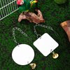 Bird Mirror with Bell - 2Pcs Bird Cage Mirror Bird Cage Toys Acrylic Hanging Ringer Mirror Toy Parakeet Mirror Interactive Bird Toys for Cockatiel Parrot