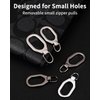 Zipper Pull, Zipper Pull Replacement (32 Pack), Universal Replacement Zipper Pull Kit, Durable Zipper Tab Replacement, Zipper Pulls for Backpacks, Purses, Jackets, Luggage, Boots (4 Styles 4 Sizes)