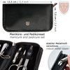 3 Swords Germany - brand quality 6 piece manicure pedicure grooming kit set for professional finger & toe nail care scissors clipper fashion leather case in gift box, Made in Solingen Germany (83202)