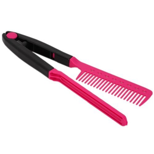 1Pc DIY Salon Hair Brush Combs Hairdressing Styling Hair Straightener V Shaped Straight Comb Color Random