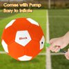 Smartwo Curve Soccer Ball for Kids Size 4, Swerve Soft Soccer Ball for Boys and Girls, Indoor and Outdoor Activities Games, Safe Kick Play in Inside House, Backyard and Lawn, Comes with Pump