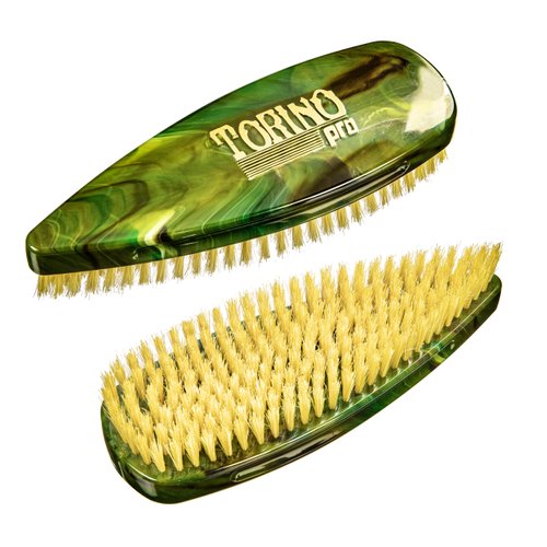 Torino Pro Wave Brush #247 - Soft Pointy Palm Shower Brush - Great for Laying Down 360 Waves