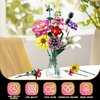 Linkowin Flower Bouquet Building Set, 699pcs Creative DIY Plant Bouquet Decoration,10 Unique Flower Bouquet for Girls Women Adults 6+, Idea Gifts for Valentines Birthdays Mother's Day