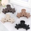 Amariver 4PCS Flower Hair Claw Clips for Women Matte Flower Hair Clips Non-slip Cute Claw Clips Flower Hair Clip for Thick Thin Hair Strong Hold Hair Claws Hair Accessories for Women Girls