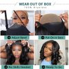 Wear and Go Glueless Wigs Human Hair Pre Plucked Pre Cut Body Wave Bob Wig Human Hair 4x4 Lace Front Wigs for Black Women Brazilian Virgin Human Hair Bob Wigs Glueless 180% Density (10 Inch)
