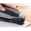 Bostitch Office Executive 3 in 1 Stapler, Includes 210 Staples and Integrated Staple Remover, One Finger Stapling, No Effort, 20 Sheet Capacity, Spring Powered Stapler, Black/Gray (INP20)