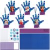 DoubleFill 24 Sets Winter Snowflake Handprint Crafts for Players DIY Christmas Frame Craft Make Your Own Snowflake Picture Frame Craft Holiday Party Birthday Home Winter Fun Activities