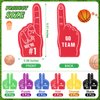 Aoriher 120 Pcs Basketball Sports Party Favors Set Serve 24, Basketball Goodie Bulk Foam Finger Mini Stress Ball Slap Bracelet Charm Bracelet Stamp for Girl Boy Kids Basketball Theme Party Supplies