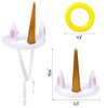 Joliyoou Unicorn Party Games, Inflatable Ring Toss Game Set Include 2 Pieces Unicorn and 12 Pieces Toss Rings, Party Game Favors 2 Pack