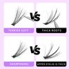 Bodermincer 20D 8-20mm To Choose 8-10-12-14mm MIX/14-16-18-20mm MIX rofessional Makeup Individual Cluster Eyelashes Grafting Fake False Eyelashes Eyelash Extension Individual Eyelash Bunche (20D-16mm)