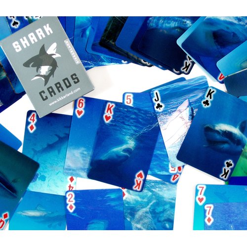 Kikkerland Lenticular 3-D Shark Poker-Size Playing Cards