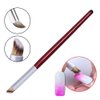 WOKOTO 3Pcs Ombre Nail Art Brush Set Wooden Gel Builder Brush Double Head Nail Gradient Shading Pen With 4 Replaceable Sponge Heads Manicure Tools