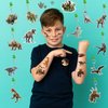 60PCS Realistic Dinosaur Party Favors Set include 36Pcs Dinosaur Temporary Tattoos Stickers, 24Pcs Dinosaur Slap Bracelet for Forest Dinosaur Dino Party Favors Prehistoric Dinosaur Themed Supplies