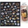 Fall Nail Art Stickers Autumn Maple Leaf Nail Decals Thanksgiving 3D Self-Adhesive Nail Art Supplies 8PCS White Laser Gold Fall Leaves Flower Butterfly Design Nail Stickers for Nail Art Decoration