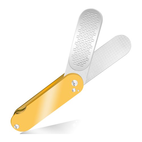 3 in 1 Foldable Foot File Foot rasp Foot File and Callus Remover Foot Care Pedicure Tool to Remove Hard Skin (Golden)