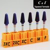 C & I TAPERED TORNADO & TEXAS TORNADO Nail Drill Bit for Nail Drill Machine, Purple Coated (Tapered Tornado XXC)