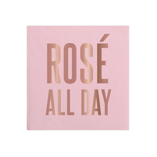 Slant Collections Slant Collections-20-Count Paper Napkins, 5 x 5-Inch, Rose` All Day
